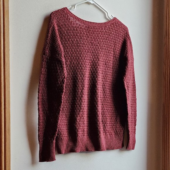 American Eagle Outfitters Burnt Sienna V-Neck Sweater Size Small - Picture 14 of 16